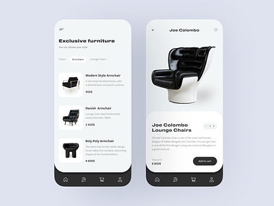 Furniture Mobile App Design app concept design e commerse figma mobile app ui