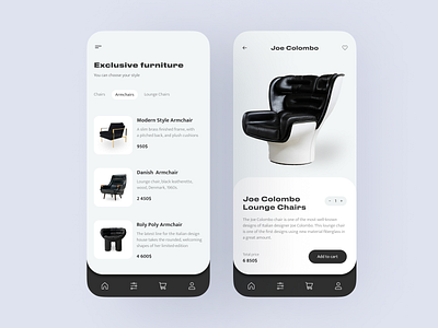 Furniture Mobile App Design