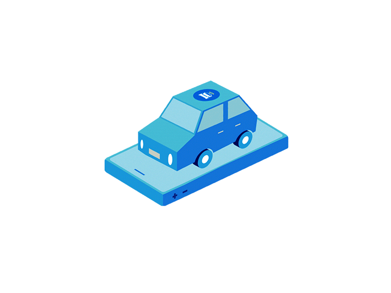 Buy a Car from Your Phone animation blue car carvana design gif illustration monochrome phone vector