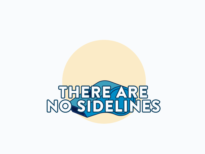 There Are No Sidelines animation blow blue carvana design gif illustration quote sidelines vector whistle