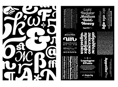 Appetite Pro Specimen font font design typography