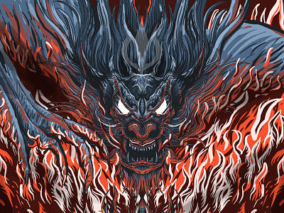 hell art artwork dark dragon dragons engrave flat design gameofthrones illustraion illustration