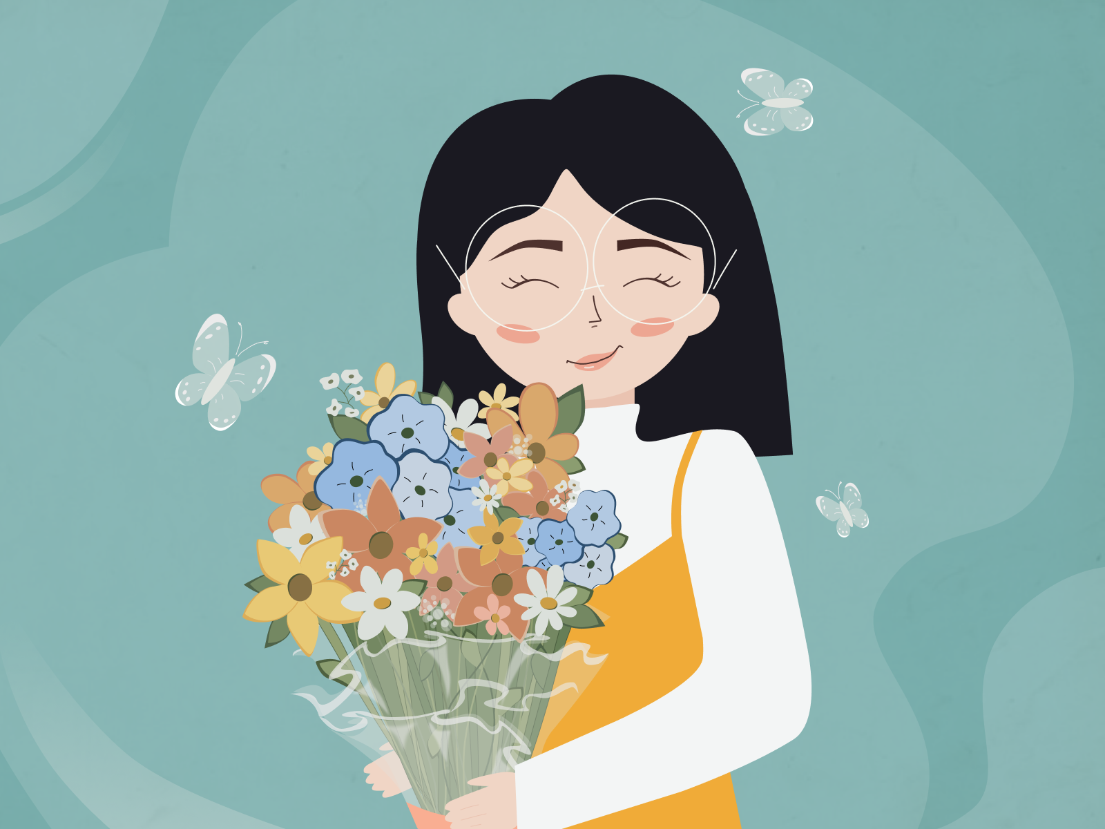 Spring mood illustration by Julia on Dribbble