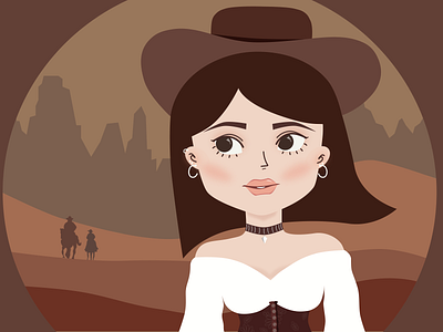 Cowgirl Art art character design flat graphic design illustration illustration art illustrator