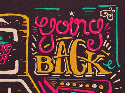 Going Back cali hand lettering illustration ll cool j typography