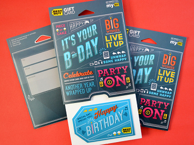 Best Buy - Party On Gift Card best buy birthday gift card icons on party typography