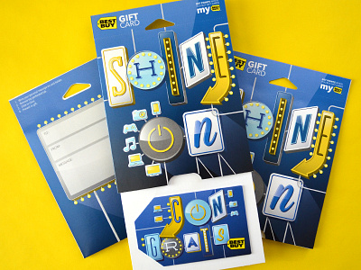 Best Buy - Shine On Gift Card best buy congratulations gift card icons neon neon lights on shine sign technology typography