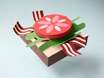 Kwik-Krafts / 4.04.14 / BLT bacon blt craft cut fold kwik krafts lettuce paper papercraft tomato