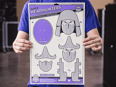 Super Headhunters - Shredder Edition bowser craft kwik-krafts laser cut paper shredder super mario bros tmnt turtles in time