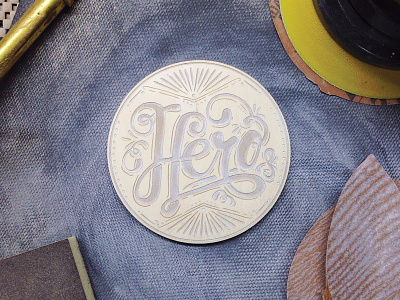 Hero - Engraved Wooden Coaster Process