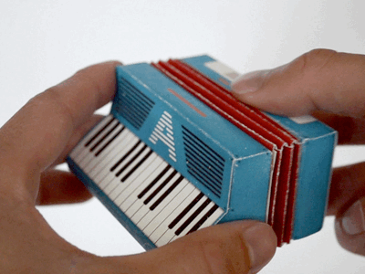 (GIF) CK - Playing Paper-Kraft Accordion a animated blue choice craft french gif kraft kuts letter paper red vintage