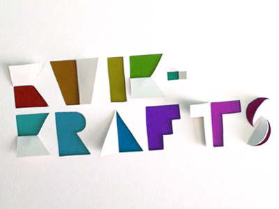 Kwik-Krafts Cutout colorful craft cutout fold kwik krafts letters paper