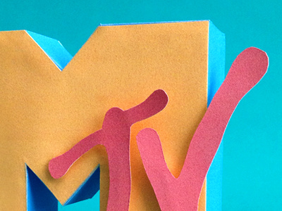 Kwik-Krafts / 8.01 / MTV Debuted colorful craft cutout fold kwik krafts letters mtv paper