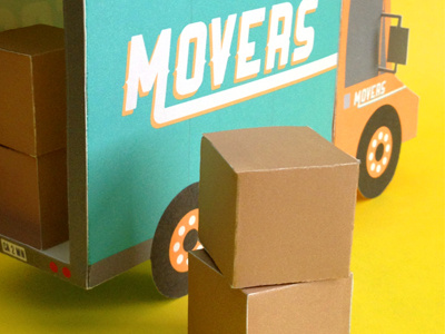 Kwik-Krafts / 10.21 / Moving Truck boxes craft cut fold kwik krafts moving paper truck