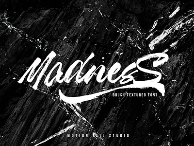 Madness - Textured Brush Font animation app branding design illustration lettering type typography vector website