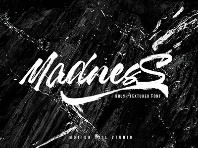 Madness - Textured Brush Font animation app branding design illustration lettering type typography vector website