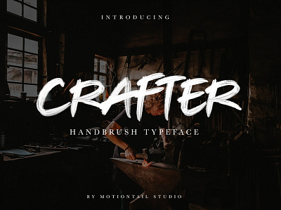 CRAFTER HANDBRUSH TYPEFACE animation app branding design flat illustrator lettering type typography website
