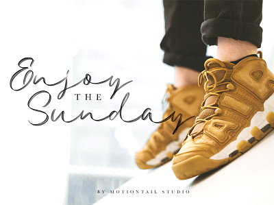 Sunday - Tessla Script Font animation app branding design flat illustration lettering type typography website