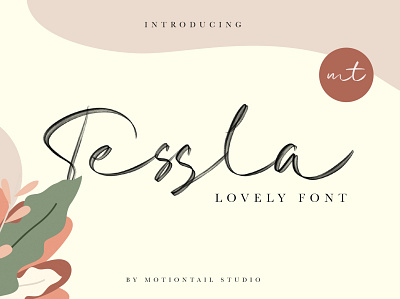 Tessla Script Font app design flat lettering logo type typography ui ux website