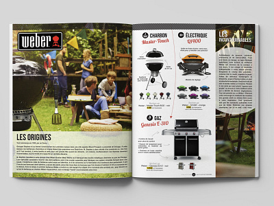 Magazine pages for BBQ Weber bbq design magazine design outdoor print typography