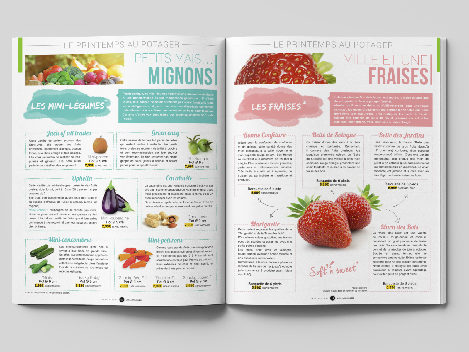 Fruits & vegetables magazine pages by Marie Lemaître on Dribbble