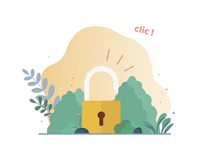 Security design illustration illustrator secure vector