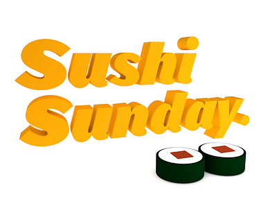 Sushi Sunday cinema 4d render