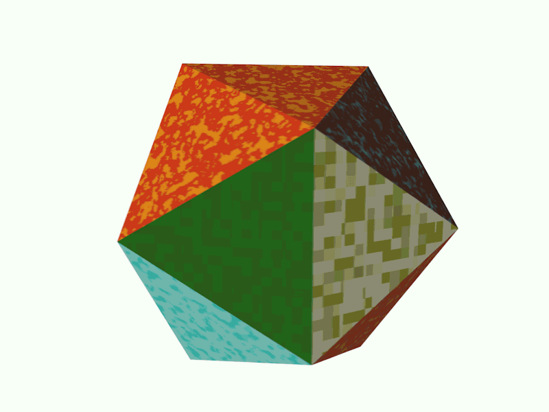 Transforming Dice animated gif cinema 4d d10 d12 d20 d4 d6 d8 gif render