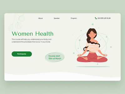 Women health. Landing page branding landing page ui uiux web design