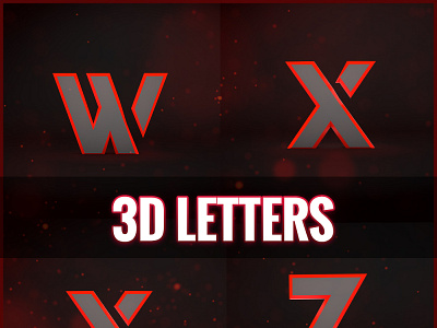 3D Letters Of The Alphabet 3d branding design graphic design infograph letters logo red typography