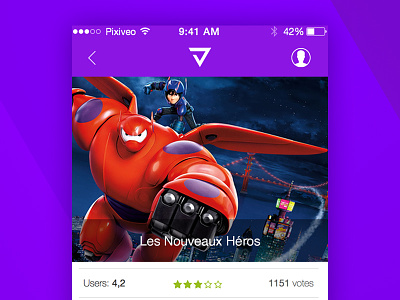 Pixiveo - Detail screen app concept movies screen