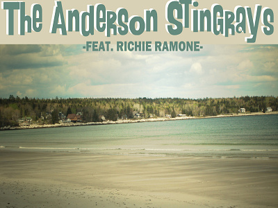 Anderson Stingrays single cover album cover cd cover color cover art design finger lakes music new york photo photography photoshop retro rochester single cover type typography