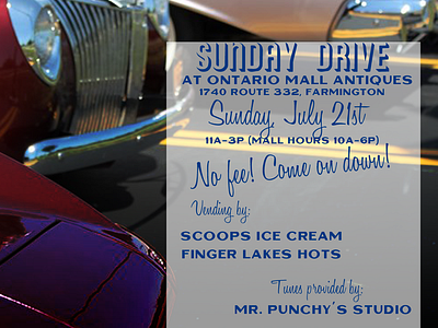 Sunday Drive - Car show flyer