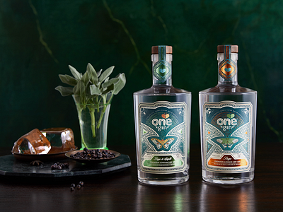 finished work: One Gin premium london dry gin agency brand brand identity branding butterfly design designer flavoured gin foiling gin graphic design green humanitarian logo packaging packaging design photography premium premium design water