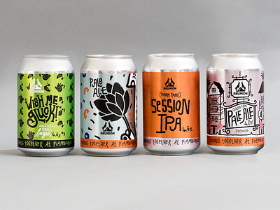 finished work: Reunion Ales x Flamboree! beer cans