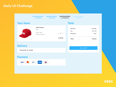 Daily UI #002 • Checkout page app dailyui dailyui 002 design ui ux
