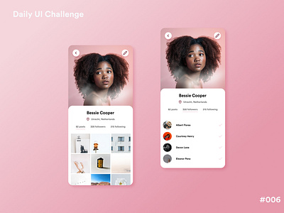Daily UI #006 • User Profile app dailyui dailyui006 design ui ux