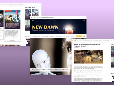 New Dawn Redesign design product design redesign uidesign user experience user interface ux ux research uxdesign uxui web web design website design