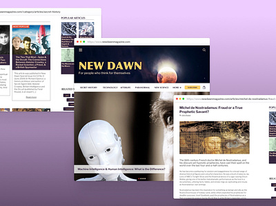 New Dawn Redesign design product design redesign uidesign user experience user interface ux ux research uxdesign uxui web web design website design