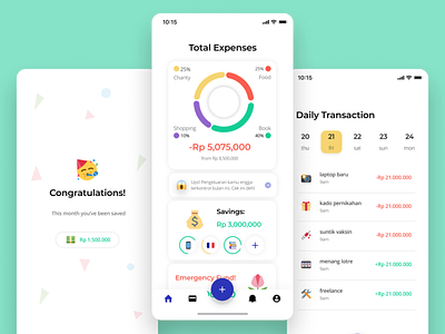 HitungApp - Manage Your Income and Expense financial app money saving ui uidesign userinterface ux