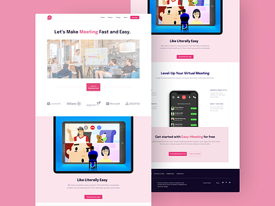 Landing Page Exploration: EasyMeet - Virtual Meeting