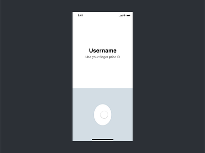 Login Concept (Rebound) animation authorization black fingerprint futuristic interaction design login design login screen login screen design pieday playoff protopie simplicity userinterface ux validation white