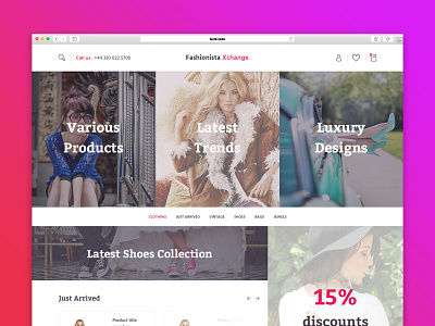 E-Commerce Fashion Website Homepage