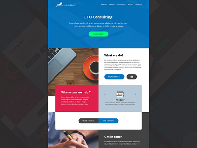 Consultation Company Landingpage blue consulting cta design flat green landingpage photoshop pink sleek ui ux