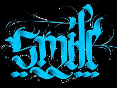 Smile calligraffiti calligraphy erikdgmx fraktur illustrator lettering letters style typography vector