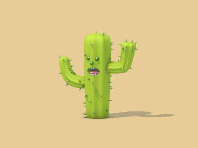 Mr. Cactus 3dmodel 3dmodeling c4d cactus cartoon character digital art erikdgmx illustration render