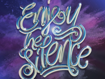 Enjoy The Silence 3d 3d art 3d artist c4d cinema4d digital art erikdgmx lettering letters music