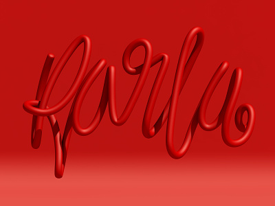 Karla 3d 3d art erikdgmx graphic design lettering letters red render style type