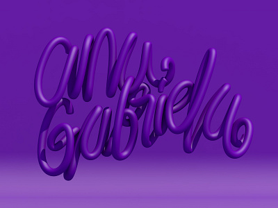 Ana Gabriela 3d 3d art erikdgmx lettering letters names purple type typo typography
