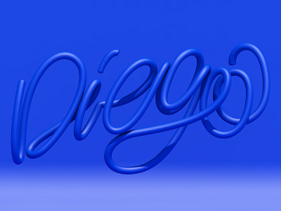 Diego 3d 3d art digital art erikdgmx graphic design lettering letters type typo typography